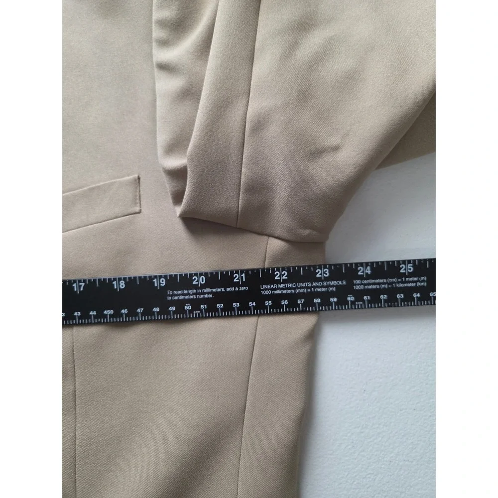 Gianni Vironi Mens Tan Beige 3 Button Blazer Sport Coat Jacket 42R Classic Fit